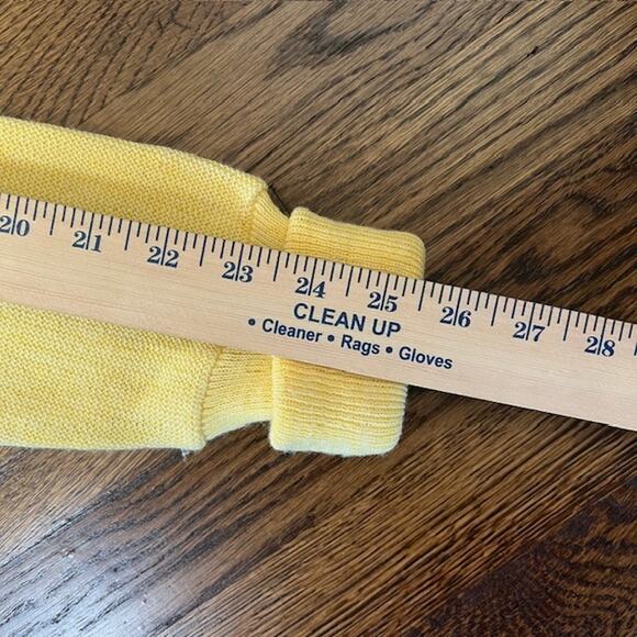 VTG Van Cort V Neck Cardigan Sweater Womens M Lt Yellow King Frog Button Front - Picture 5 of 7